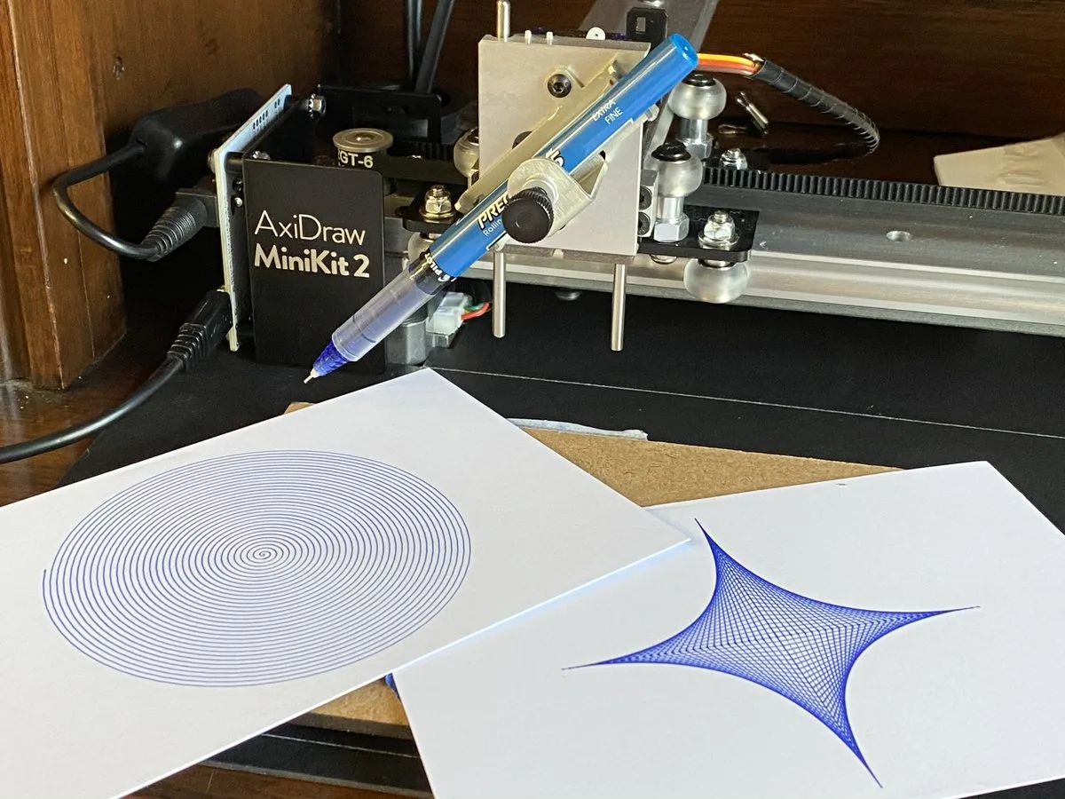 Plotter drawing of a Spiral Pattern